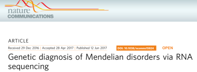  基于 RNA 测序的孟德尔疾病的基因诊断